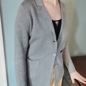 Gray Knit Blazer